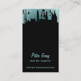 Midnatt nytt grått grå färgG för översida i city Visitkort