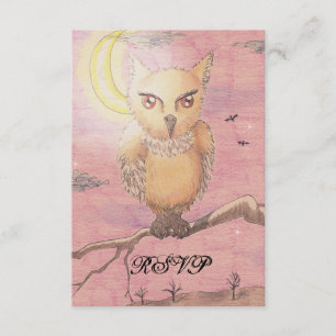 Midnatt Ögon Cute Uggla OSA Goth Gothic Kort