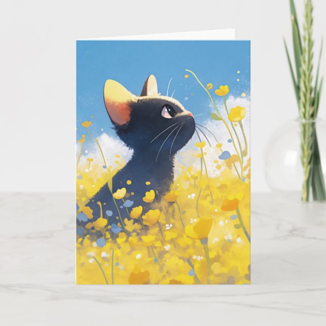 Midnatt på ängen kort (Framsida)