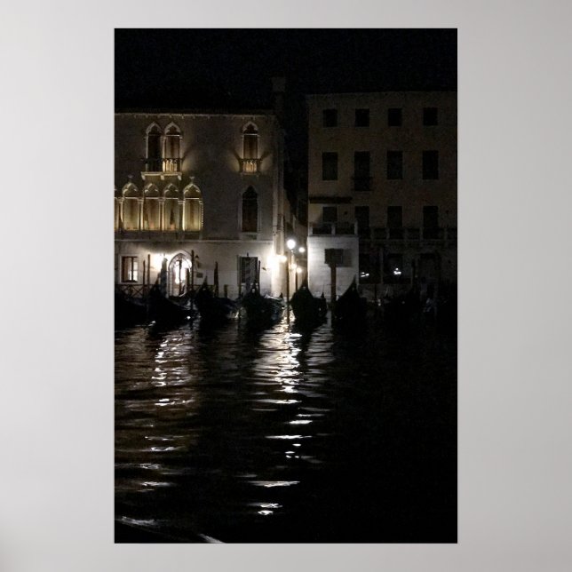 Midnatt på Grand Canal Poster (Framsidan)