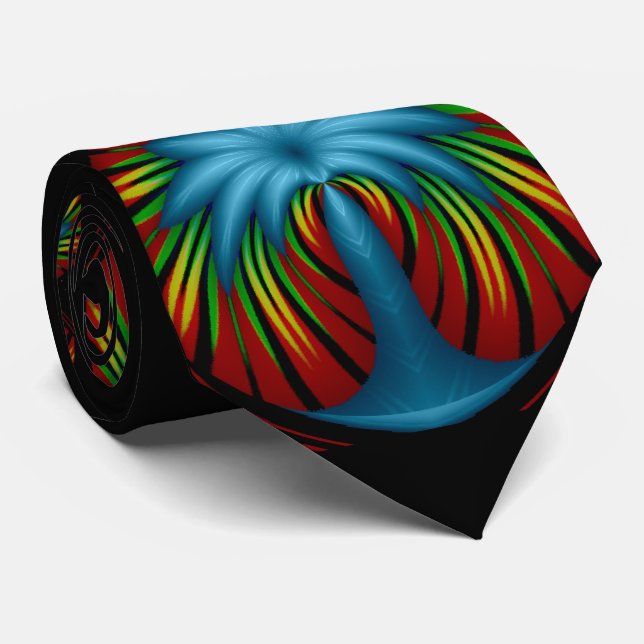 Midnatt på Oasis moderna konst i mönster Slips (Rullad)