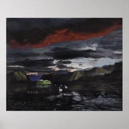 Midnatt på Yukon River: Print Poster