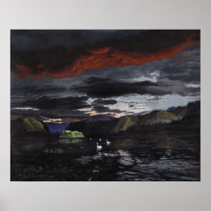 Midnatt på Yukon River: Print Poster