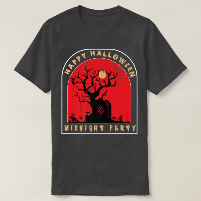 Midnatt Party Happy halloween117 T Shirt (Design framsida)