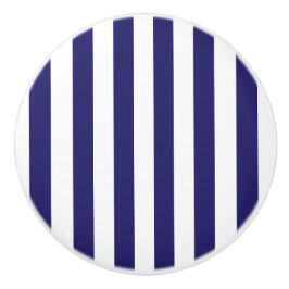 Midnatt randig keramisk knopp för blått och för