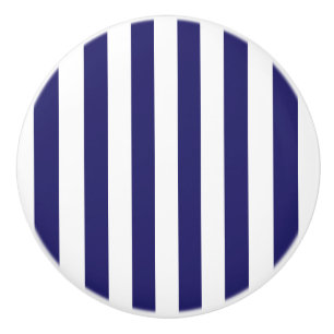 Midnatt randig keramisk knopp för blått och för