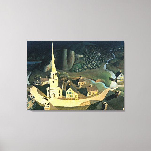 Midnatt Ride Paul Revere Canvastryck (Framsida)