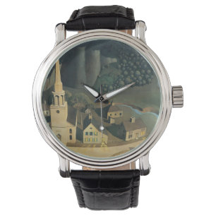 Midnatt Ride Paul Revere med Grant Wood Armbandsur