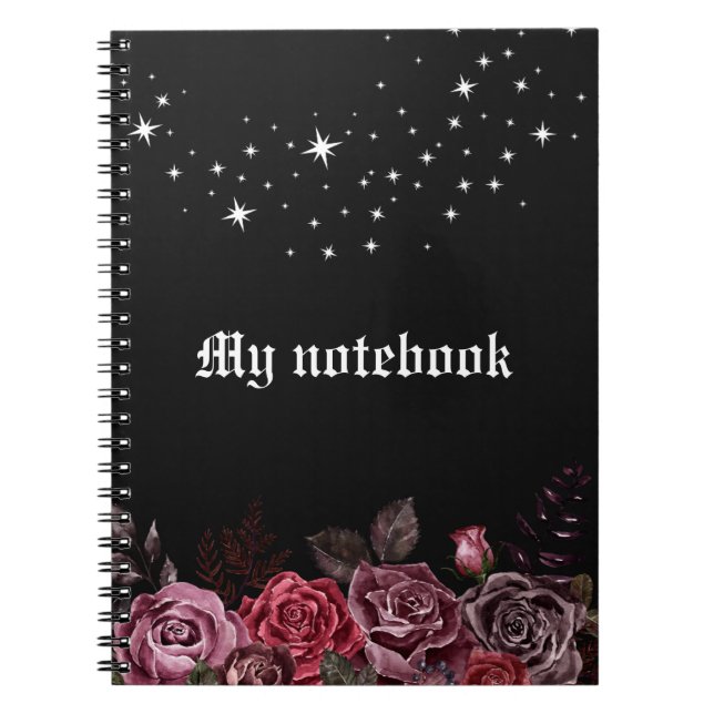Midnatt Ro - bärbar dator - Gothic Journal Anteckningsbok (Framsidan)