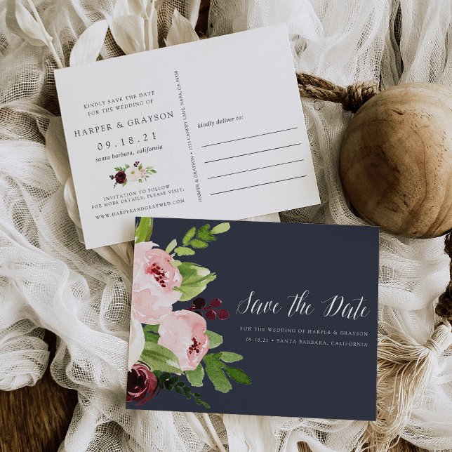 Midnatt Romantik Spara datum Meddelande Vykort (Skapare uppladdad)