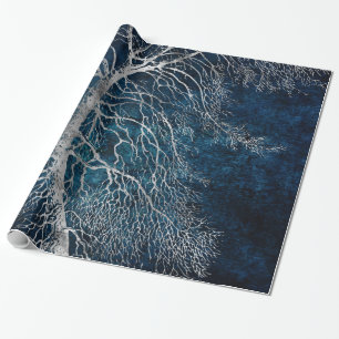 Midnatt silverträd - svart Poplar Presentpapper