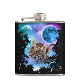 Midnatt skog för babytiger fickplunta