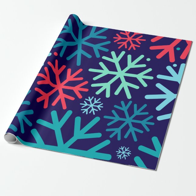 Midnatt Snöfall Presentpapper (Utrullad)