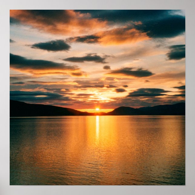Midnatt Sol, norra Norgen Poster (Framsidan)