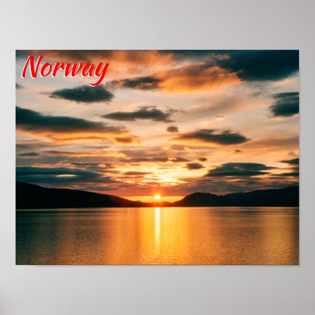 Midnatt Sol, norra Norgen Poster (Framsidan)