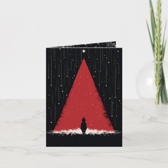 Midnatt Solstice: en god jul Kort (Framsida)