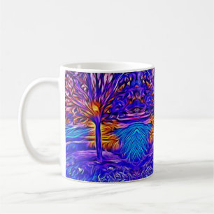 Midnatt Träd Kaffemugg