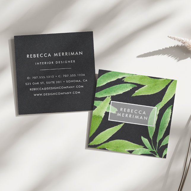 Midnatt-Tropikernor Fyrkantigt Visitkort (Skapare uppladdad)