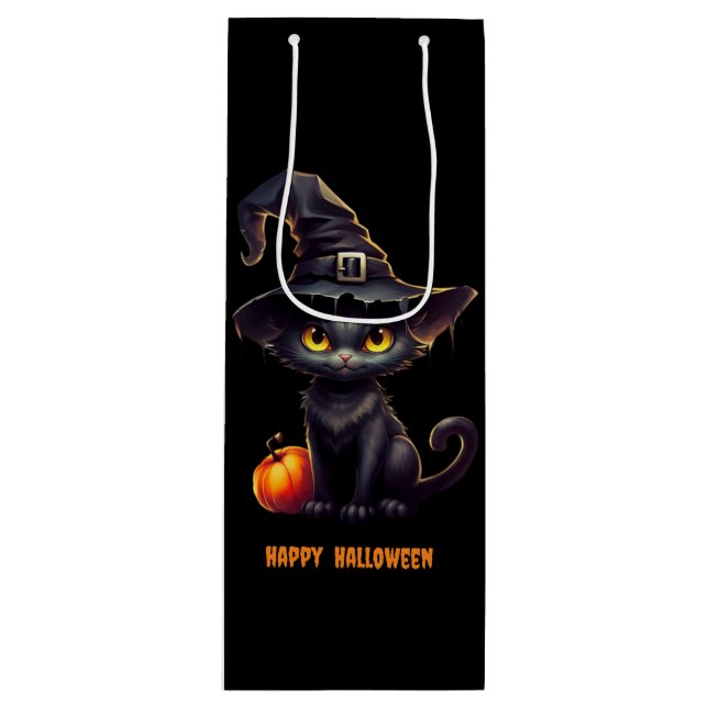 Midnatt Witchy Black Cat Halloween (Framsidan)