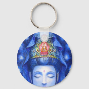 Midnatt Zenmeditation Kuan Yin Nyckelring
