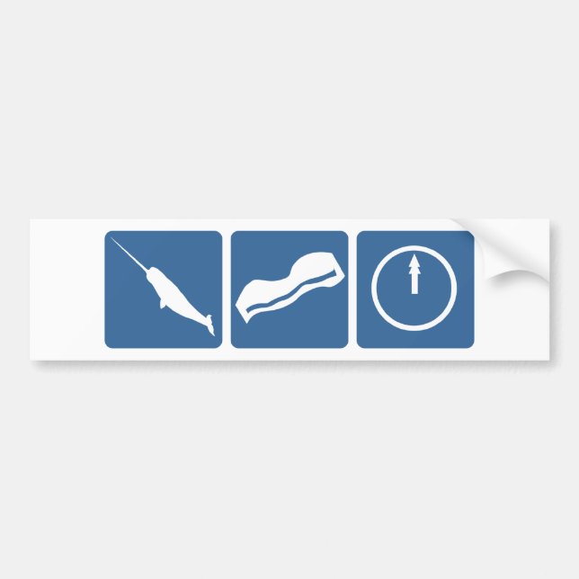 Midnatta Narwhal - bacon - Bildekal (Framsidan)