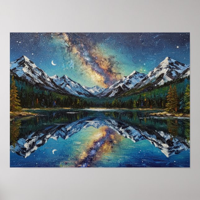 Midnattens Bergsreflektion Poster (Framsidan)