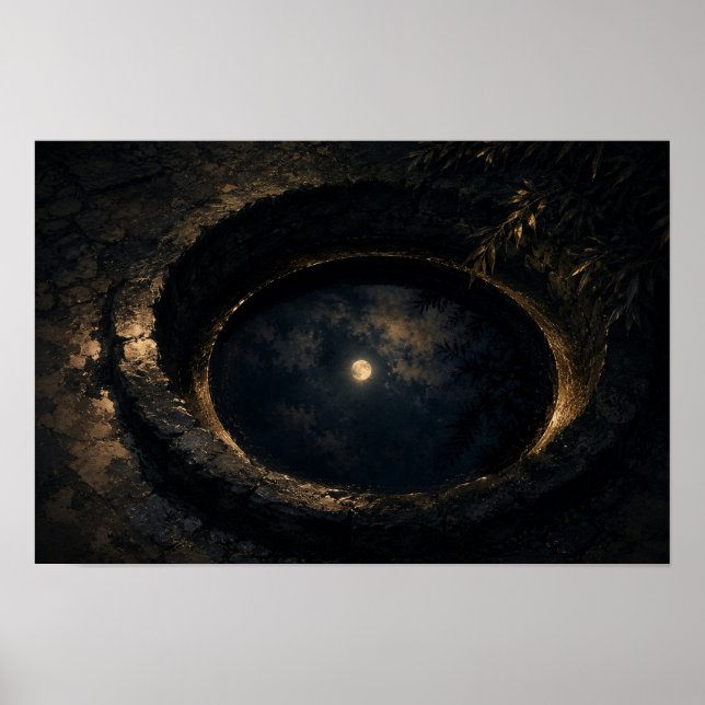 Midnattens brunn — KŌAN (Landskap) Poster (Framsidan)