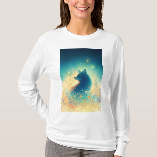 Midnatts-skogens väktare t shirt (Framsida)