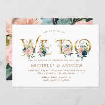 midnattsblå  blommigt vi gör bröllop