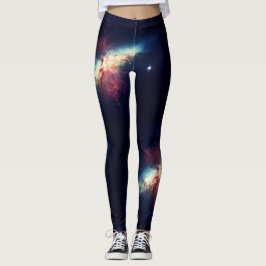 Midnattsblå nebula gym aktiv bära leggings