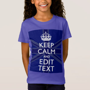 Midnattsblått Behålla Lugn och ditt textunionsutta Tee Shirt