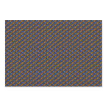 Midnattsblått och orange fredsfågelfjäder mönster