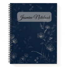 Midnattsblommor - Elegant Line Art-Blommigt