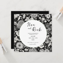 Midnattsbloom: Bröllopsinbjudan till Blommigten Mö