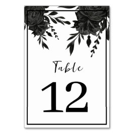 Midnattsbloom: En Mörk Blommigt Bröllop Bordsnummer
