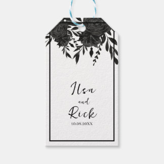 Midnattsbloom: En Mörk Blommigt Bröllop Presentetikett