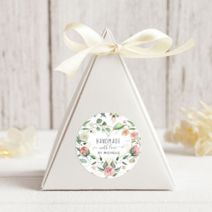 midnattsbloom handgjord med blommigt i kärlek runt klistermärke