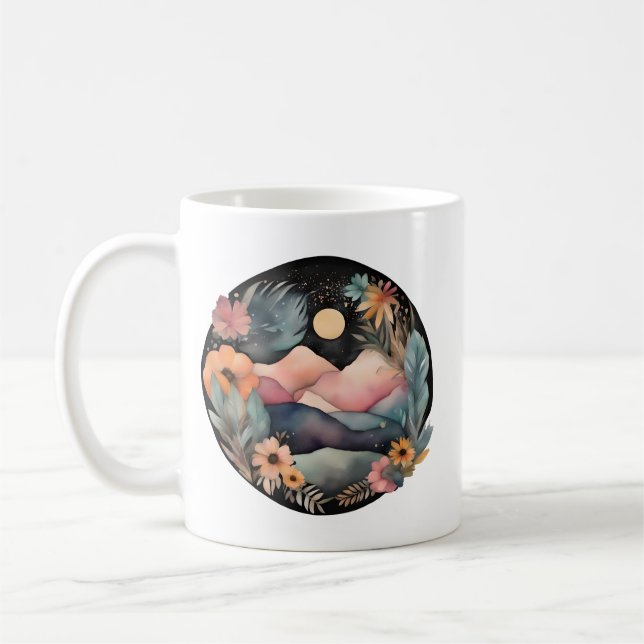 Midnattsdagar: Moonlit Blooms Kaffemugg (Vänster)