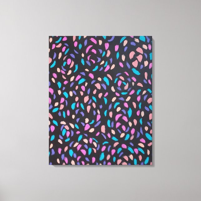 Midnattsfärgsfärgad utskrift canvastryck (Framsida)