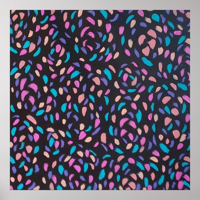 Midnattsfärgsfärgad utskrift poster (Framsidan)