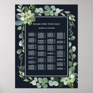 Midnattsflottans ALPHABETICAL Order Bröllop-säte Poster