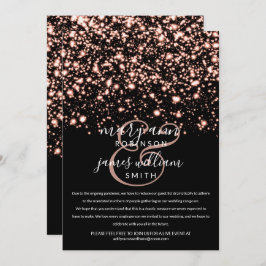 Midnattsglaset i ro Guld har ändrats i reducerat B Inbjudningar