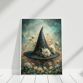 Midnattssalong - Boho Witch Hat Wall Art Poster