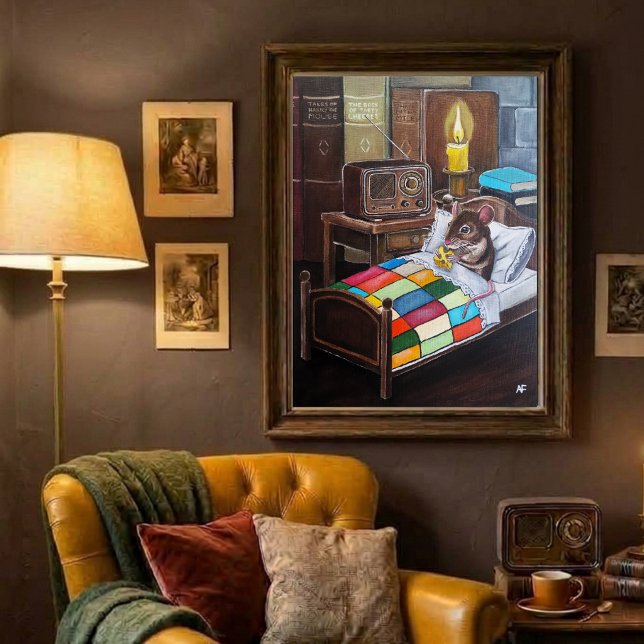 Midnattssändningen Målning av Alfred Fox Poster (Skapare uppladdad)
