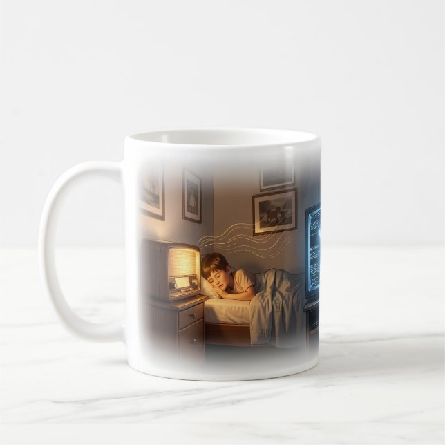 Midnattssignal för den sovande barnmuggen kaffemugg (Vänster)