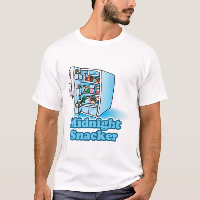 midnattssnackare öppnar kylskåp tee (Framsida)