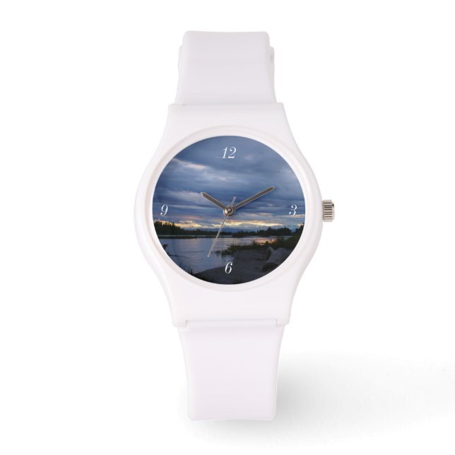 Midnight Alaska Sunset Armbandsur (Framsida)