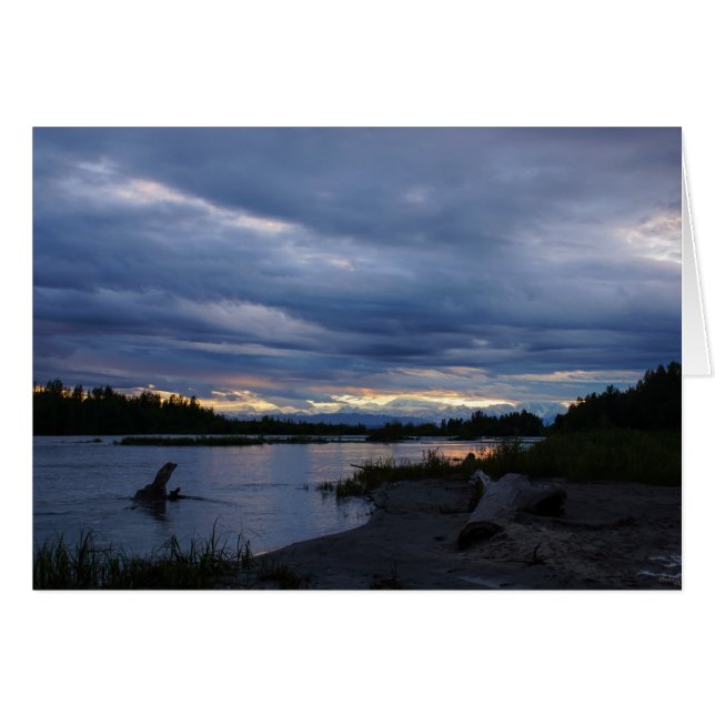 Midnight Alaska Sunset OBS Kort (Framsidan Horizontal)