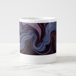 Midnight Amethyst Marmor Virvel Lila Blå Fluid Jumbo Mugg