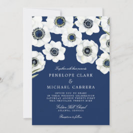 Midnight Anemone | BLOMMIGT BRÖLLOP Inbjudningar